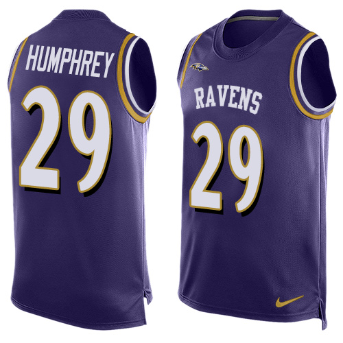 Nike Ravens #29 Marlon Humphrey Purple Team Color Men's Stitched NFL Limited Tank Top Jersey